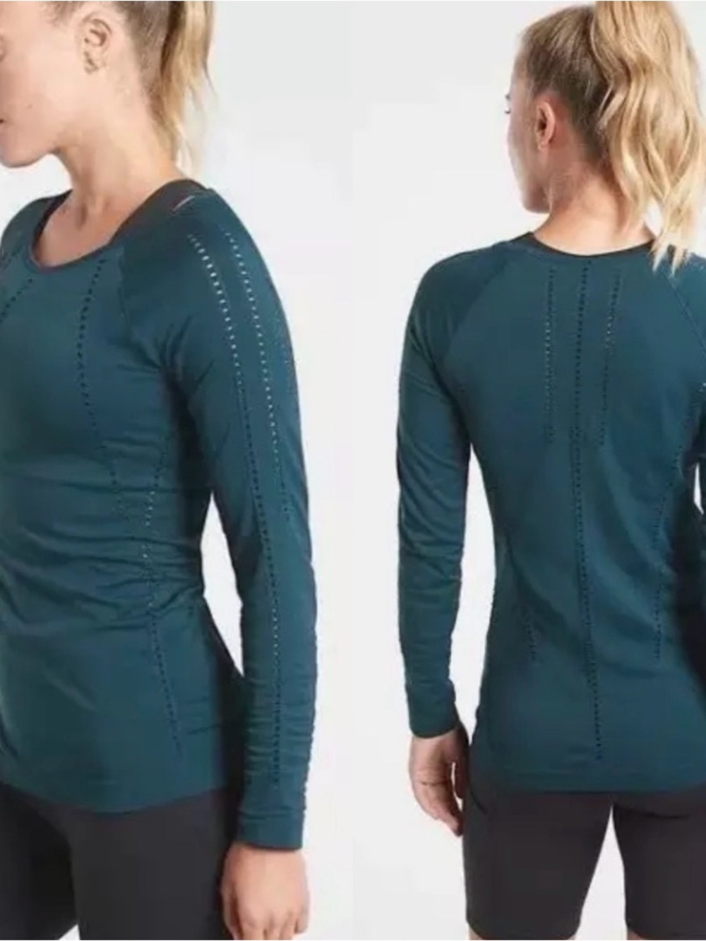 lululemon athletica Dark Teal Long-Sleeve Foothills Performance Tee